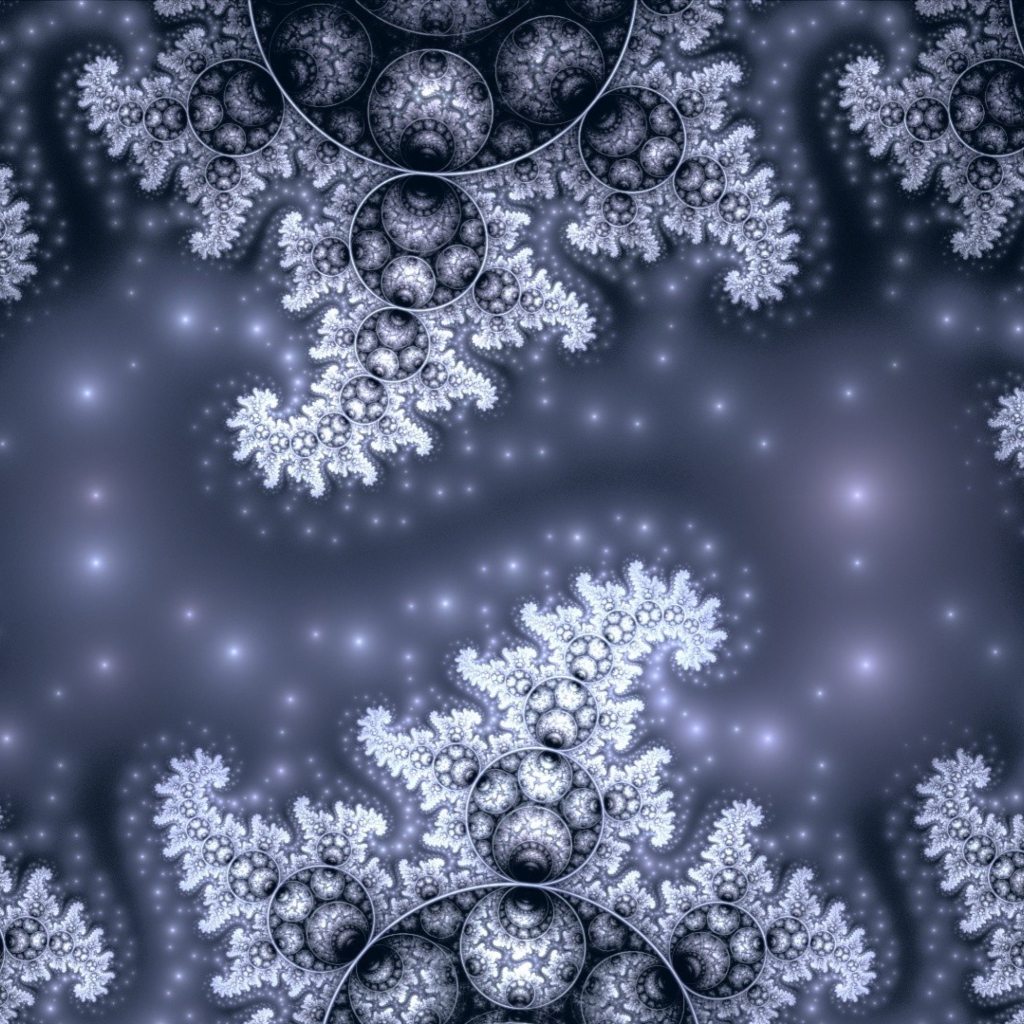 Snow Fractals Abstract wallpaper 1024x1024