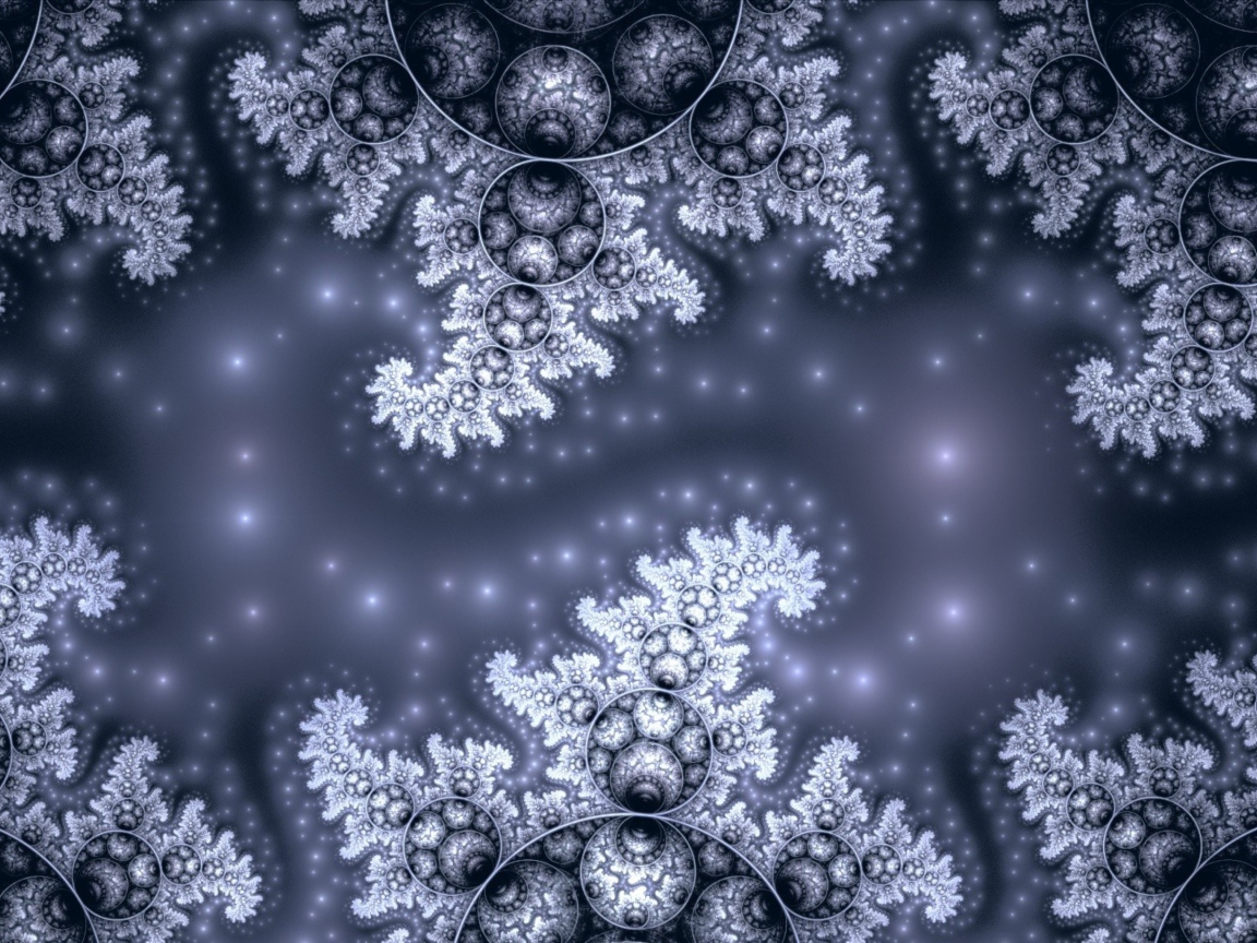 Das Snow Fractals Abstract Wallpaper 1152x864