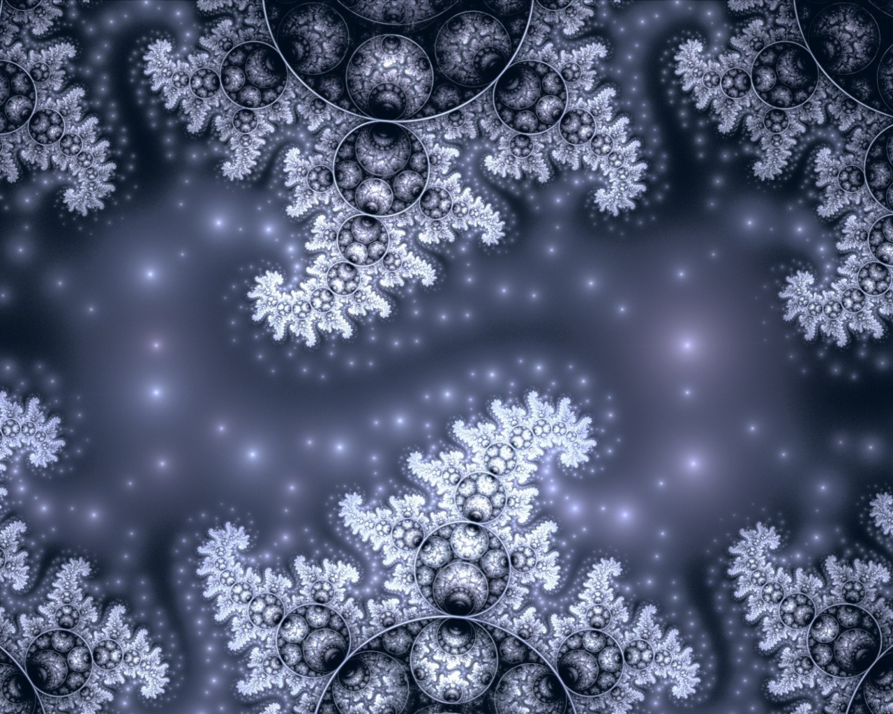 Обои Snow Fractals Abstract 1280x1024