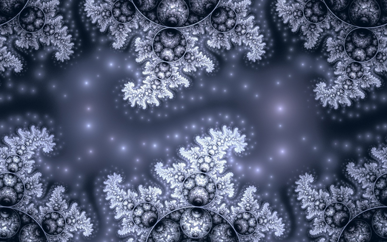 Snow Fractals Abstract wallpaper 1280x800