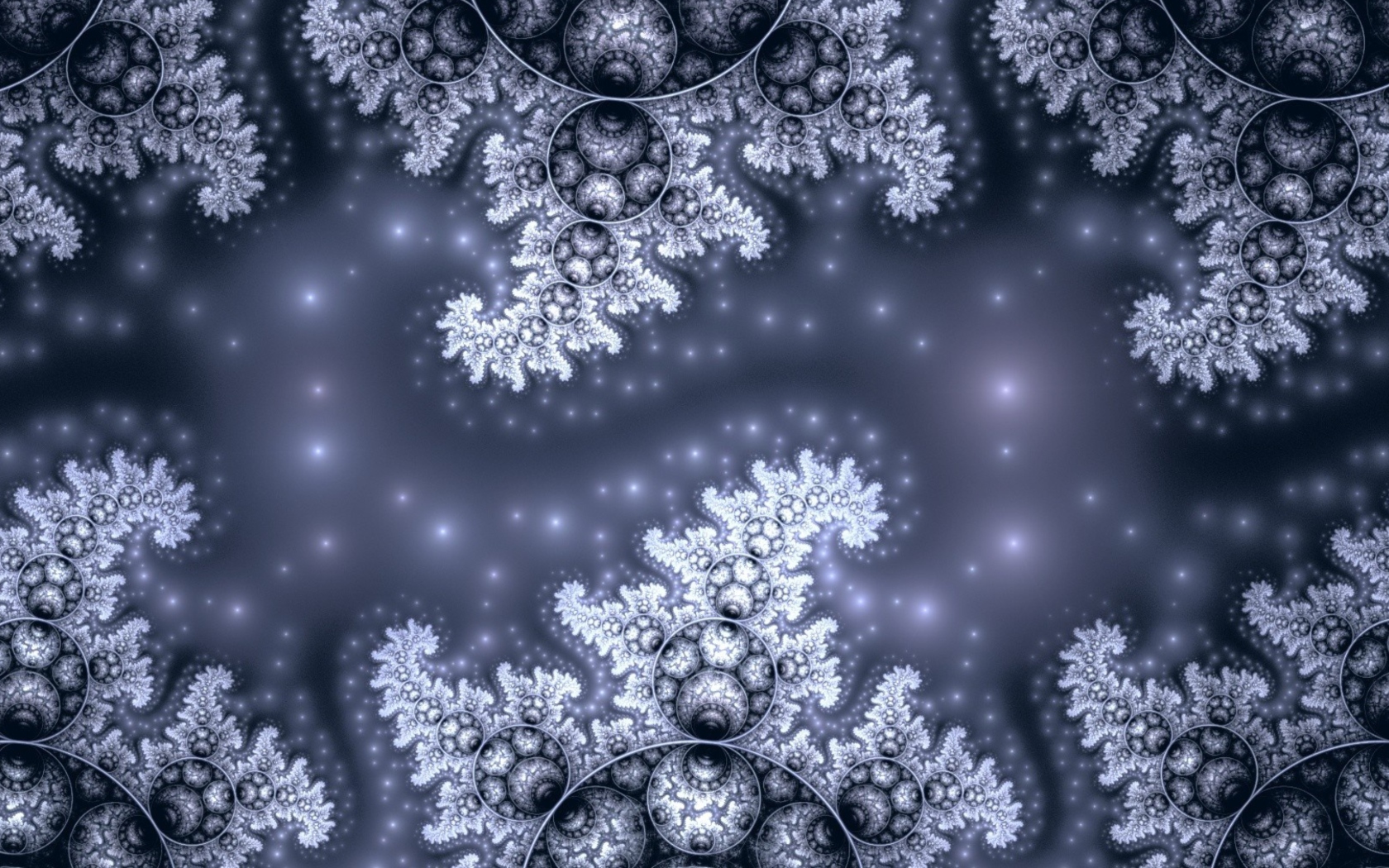 Snow Fractals Abstract wallpaper 1680x1050