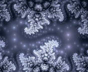 Snow Fractals Abstract wallpaper 176x144