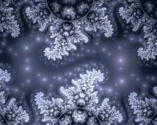 Das Snow Fractals Abstract Wallpaper 220x176