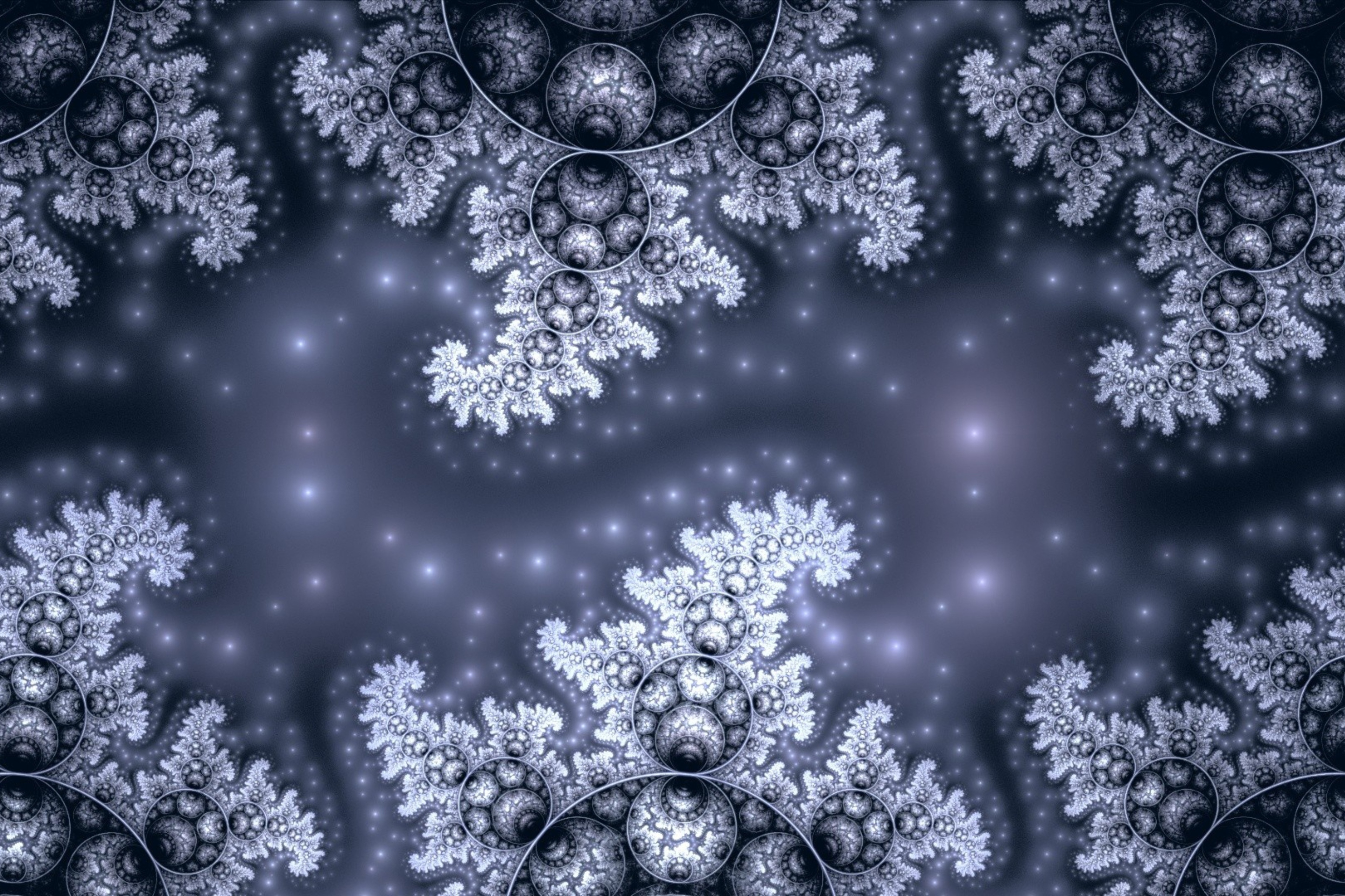 Das Snow Fractals Abstract Wallpaper 2880x1920