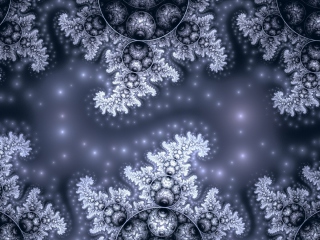Fondo de pantalla Snow Fractals Abstract 320x240