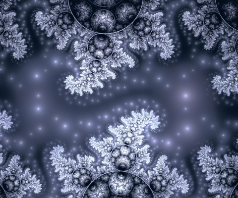 Snow Fractals Abstract wallpaper 480x400