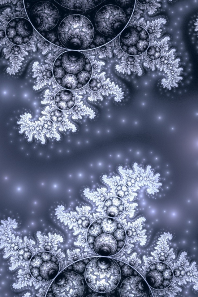 Screenshot №1 pro téma Snow Fractals Abstract 640x960