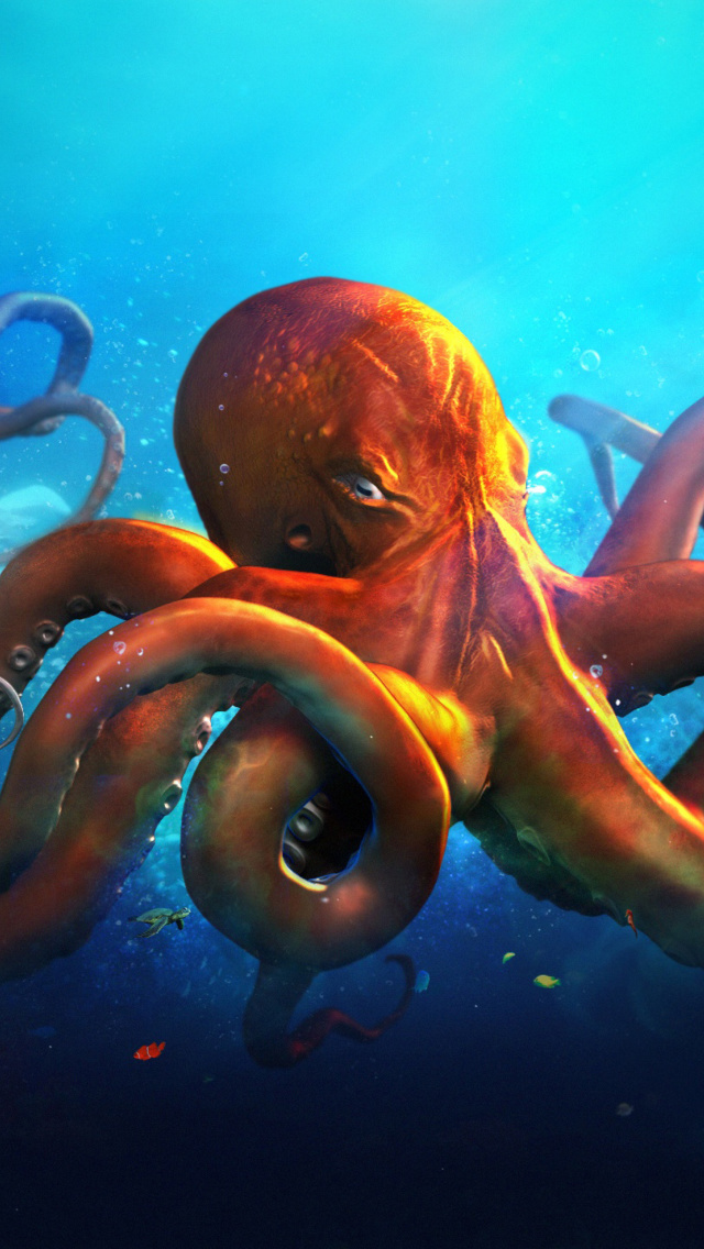 Das Octopus HD Wallpaper 640x1136