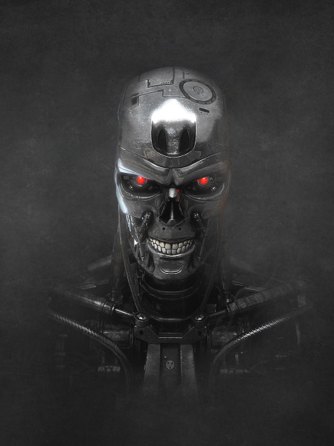 Das Terminator Endoskull Wallpaper 480x640