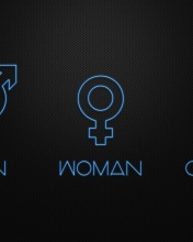 Man Woman Geek Signs wallpaper 176x220