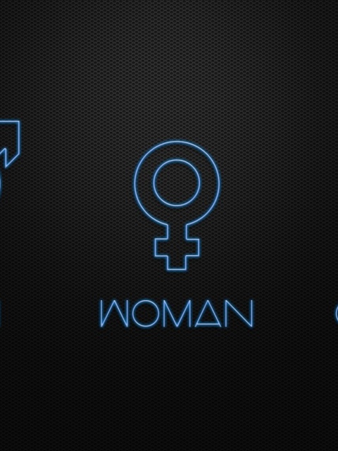 Обои Man Woman Geek Signs 480x640