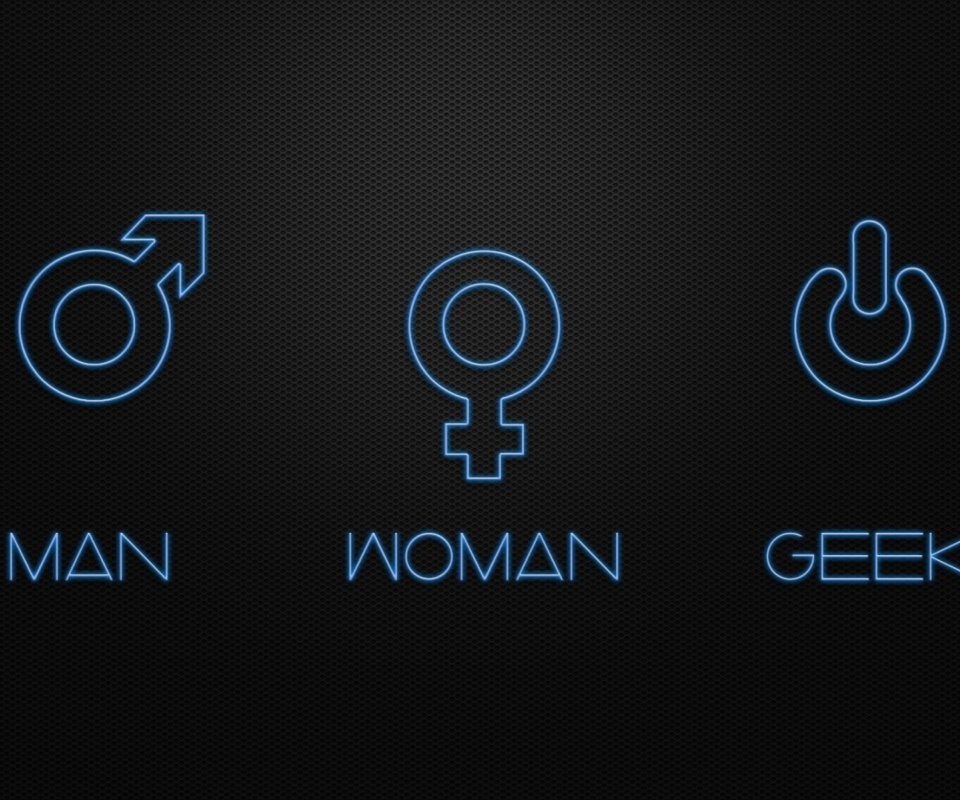 Screenshot №1 pro téma Man Woman Geek Signs 960x800