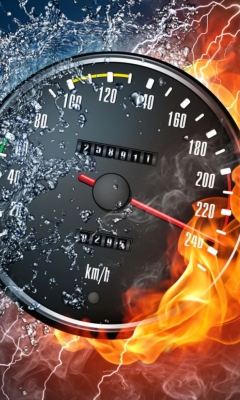 Sfondi Fire Speedometer 240x400