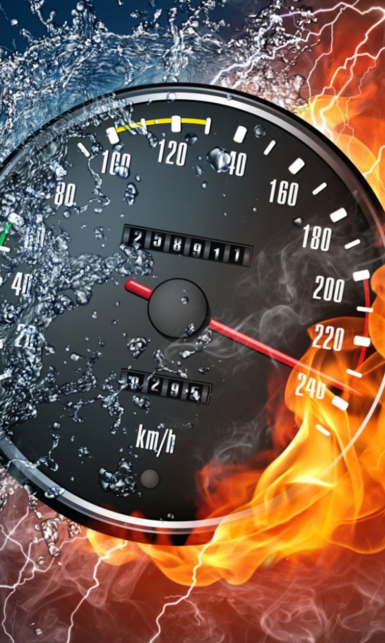 Screenshot №1 pro téma Fire Speedometer 768x1280