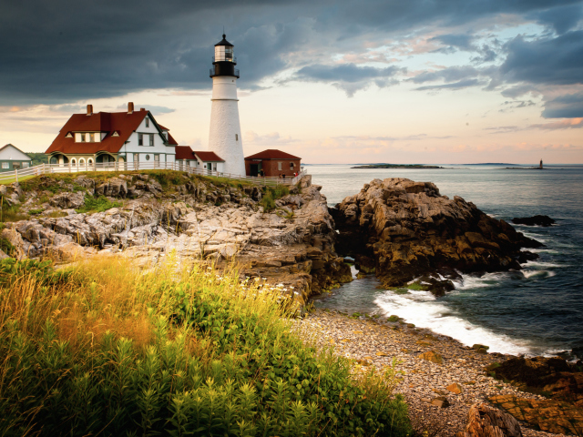 Das Cape Elizabeth, Maine Wallpaper 640x480