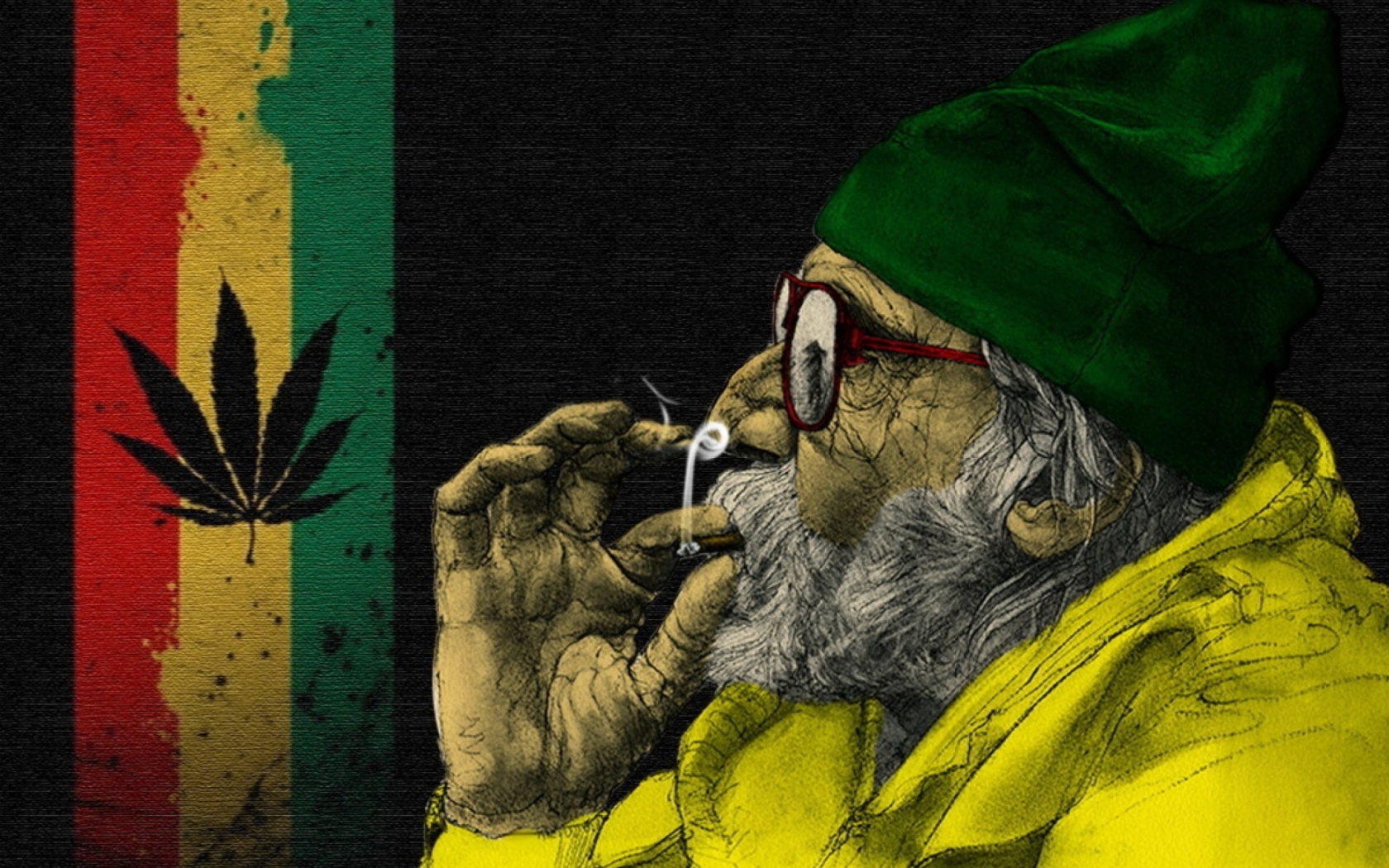 Das Rastafari and Smoke Weeds Wallpaper 1680x1050