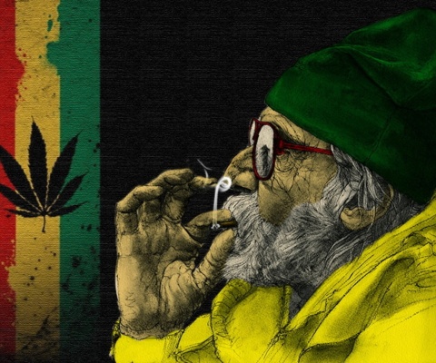 Rastafari and Smoke Weeds wallpaper 480x400