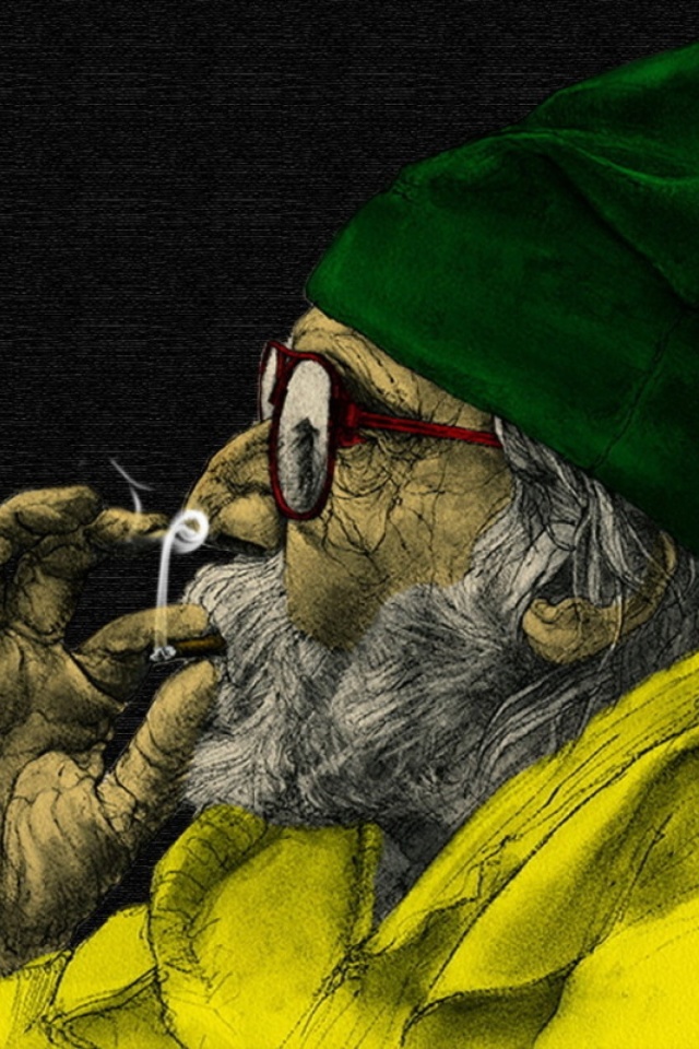 Fondo de pantalla Rastafari and Smoke Weeds 640x960