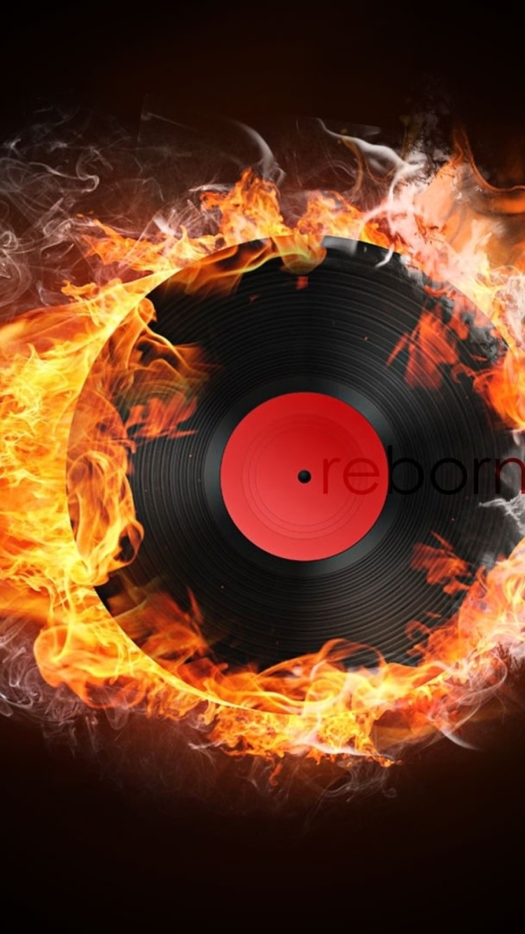 Sfondi Burning Vinyl 750x1334