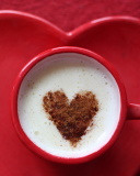 Das Small coffee mug and heart plate Wallpaper 128x160