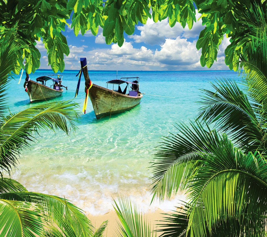 Fondo de pantalla Tropical Beach In Curacao 1080x960