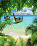 Fondo de pantalla Tropical Beach In Curacao 128x160