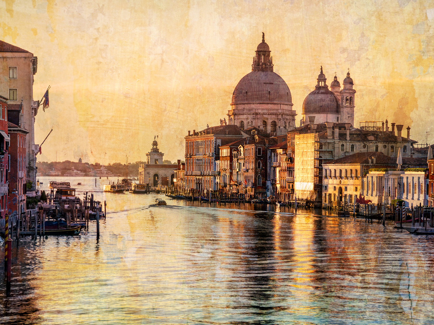 Обои Venice Grand Canal Art 1400x1050