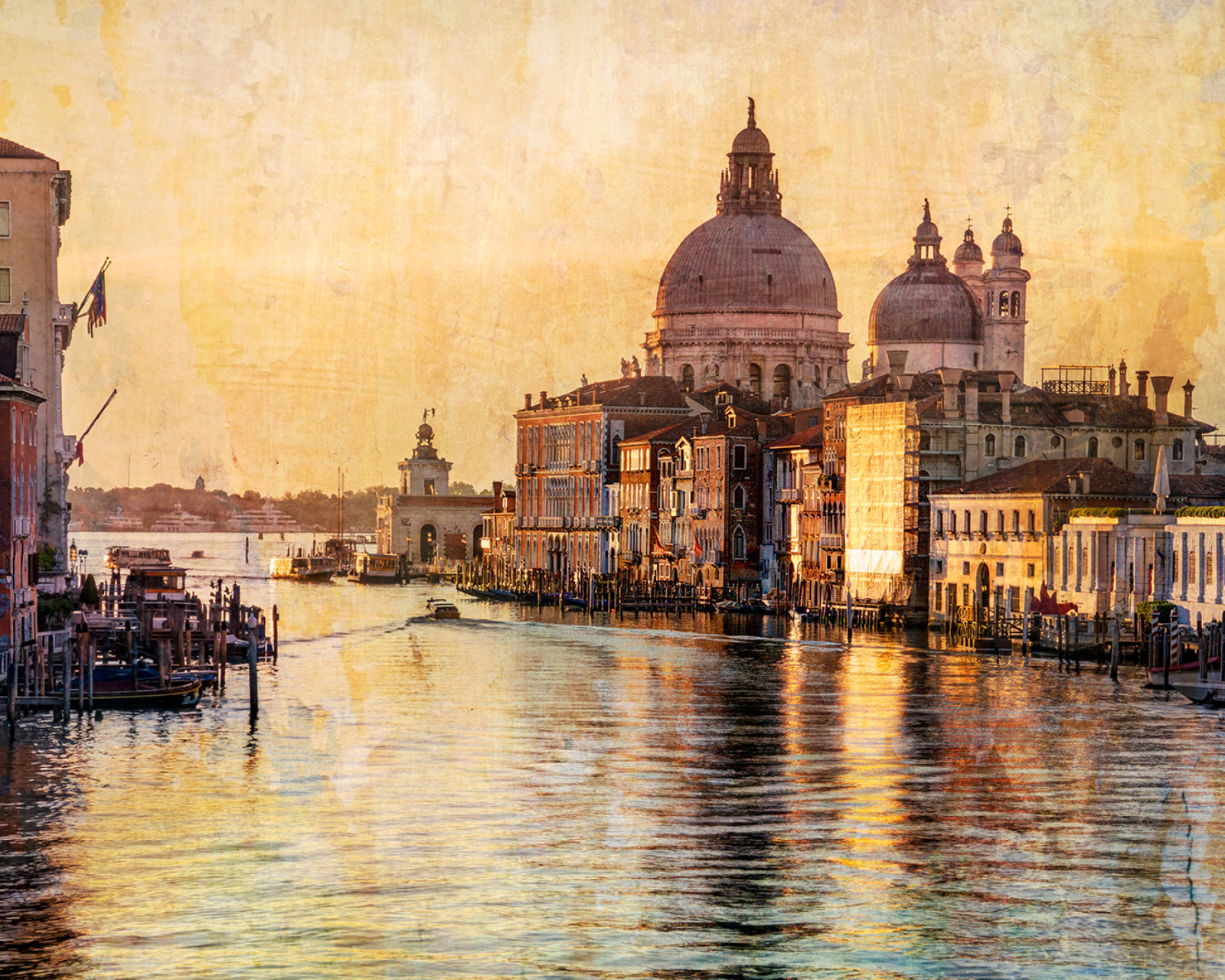 Обои Venice Grand Canal Art 1600x1280