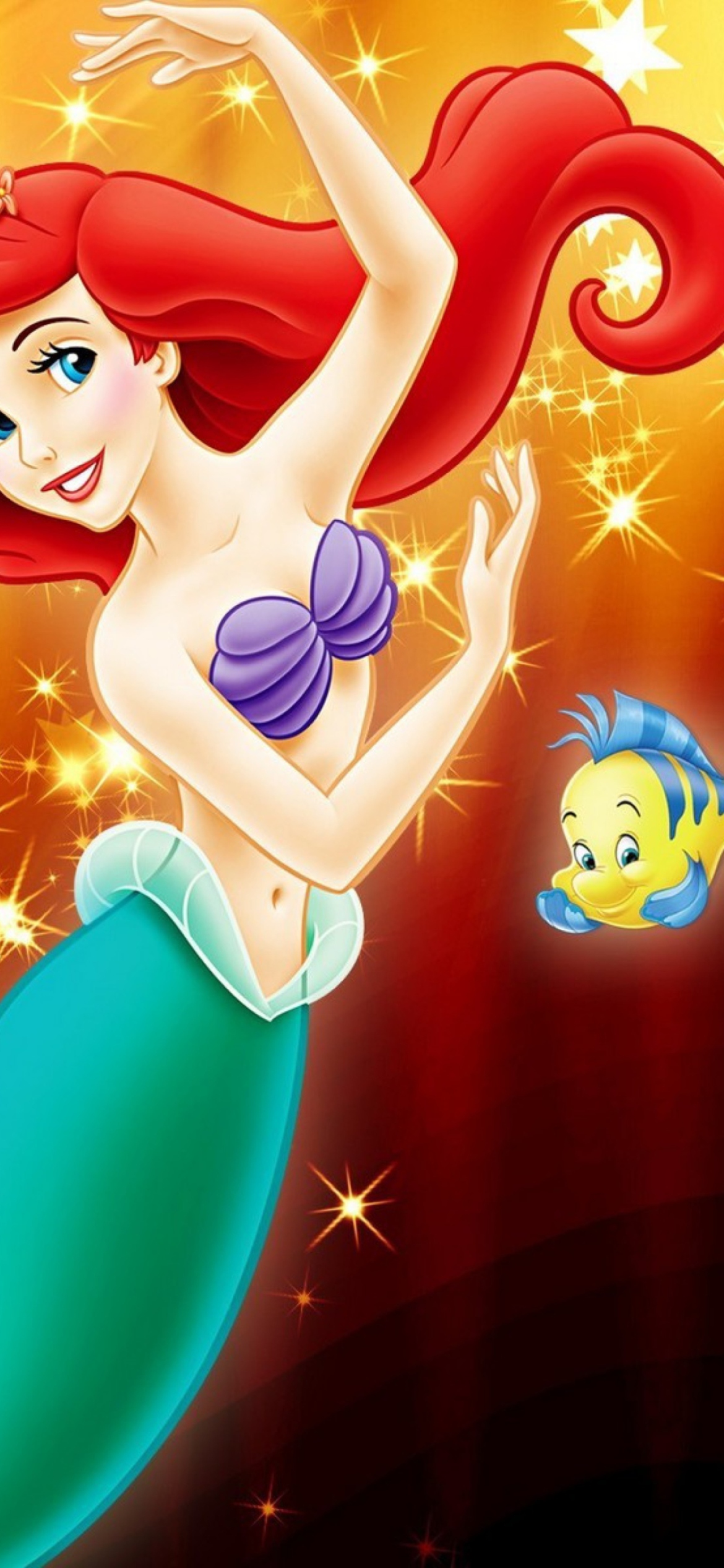 Little Mermaid Walt Disney wallpaper 1170x2532