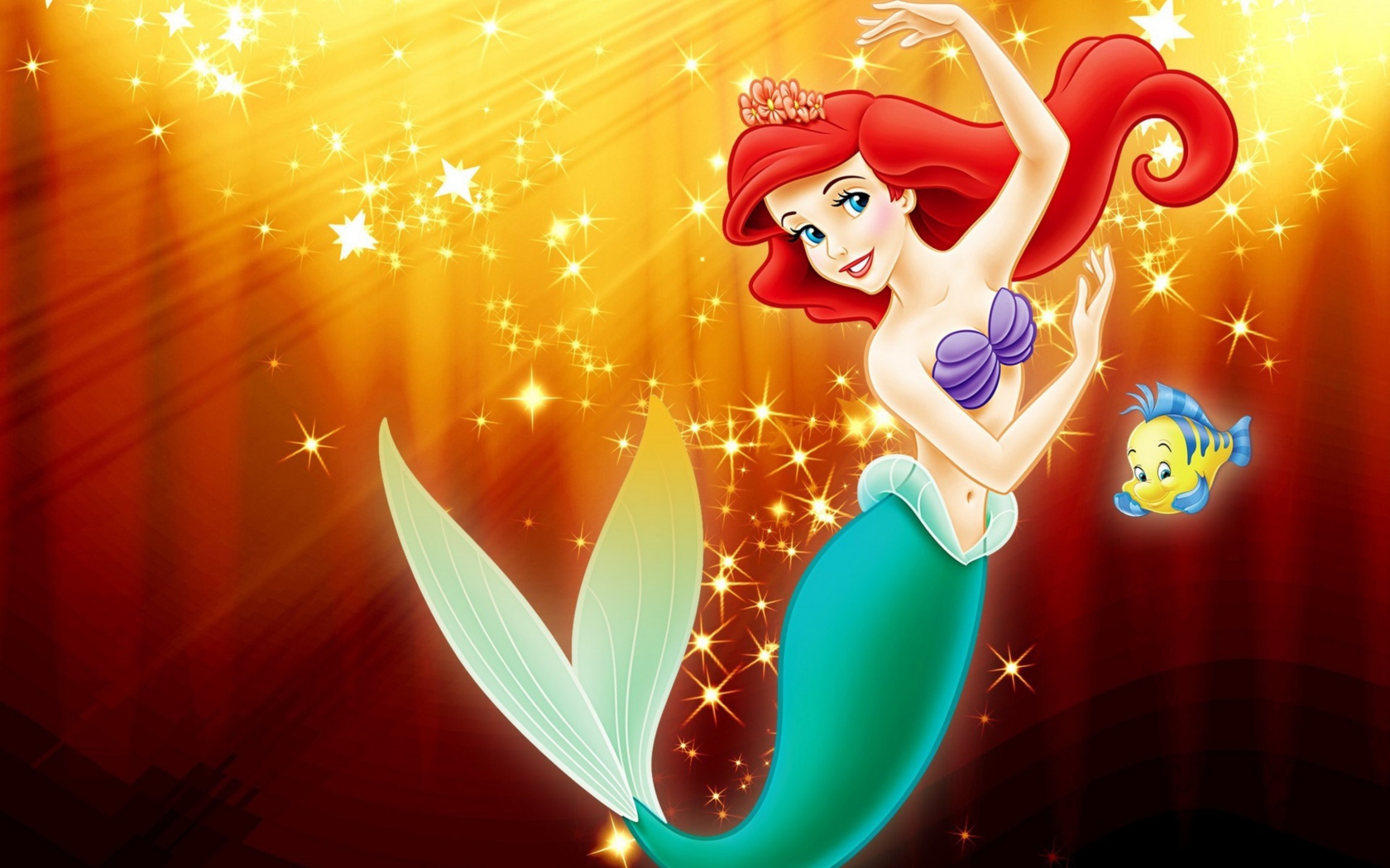 Fondo de pantalla Little Mermaid Walt Disney 1680x1050