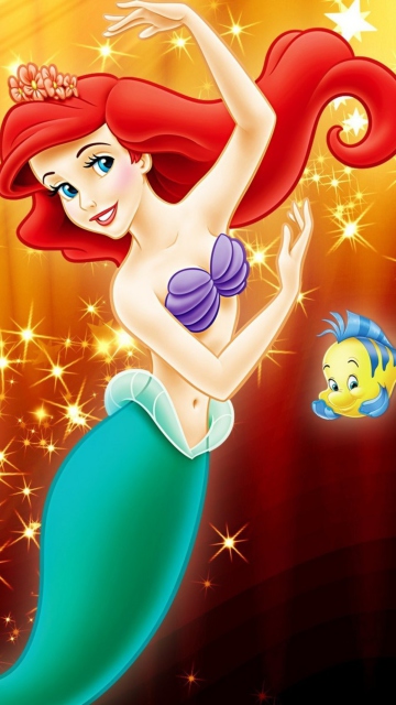 Fondo de pantalla Little Mermaid Walt Disney 360x640
