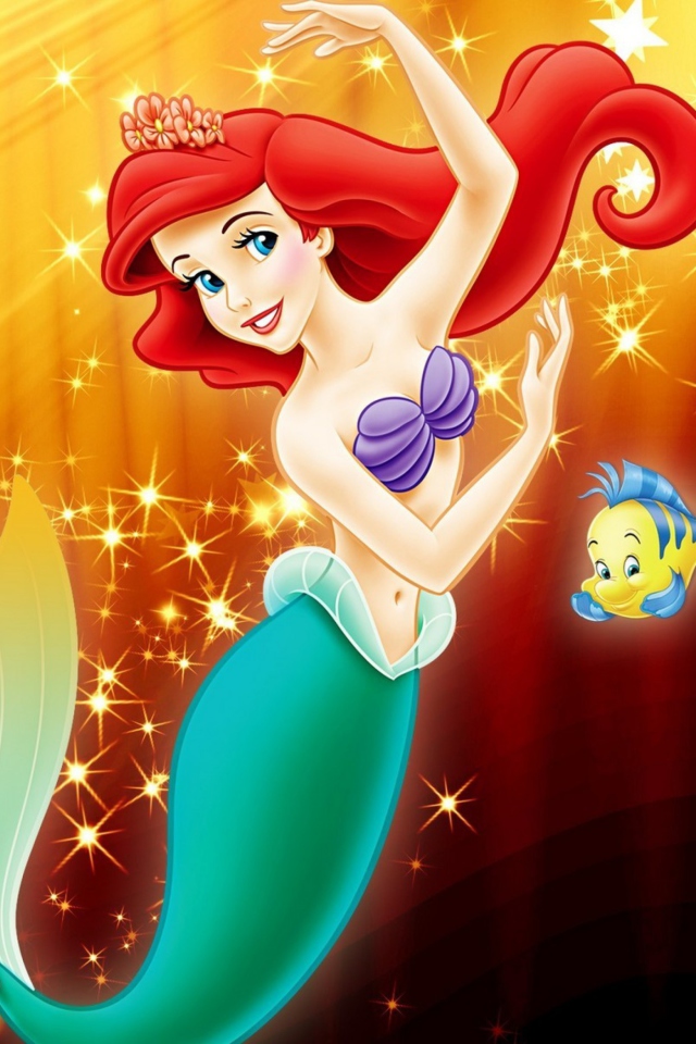 Little Mermaid Walt Disney wallpaper 640x960