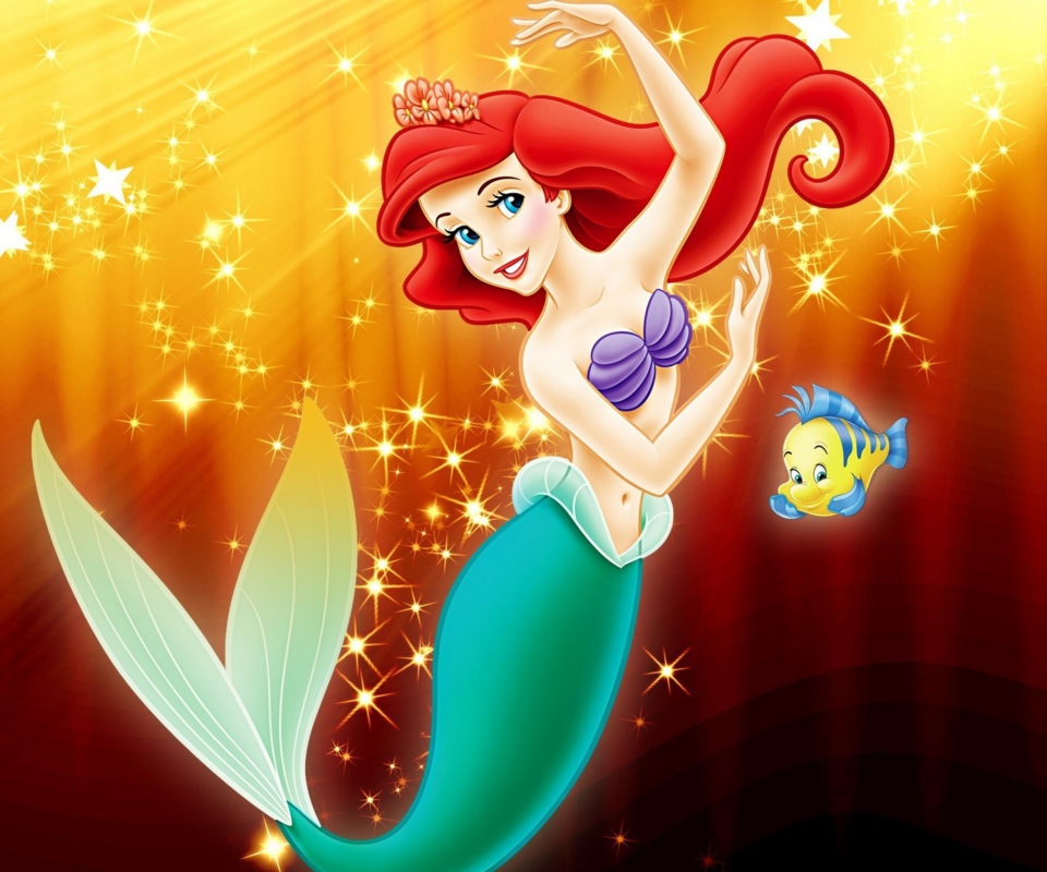 Fondo de pantalla Little Mermaid Walt Disney 960x800