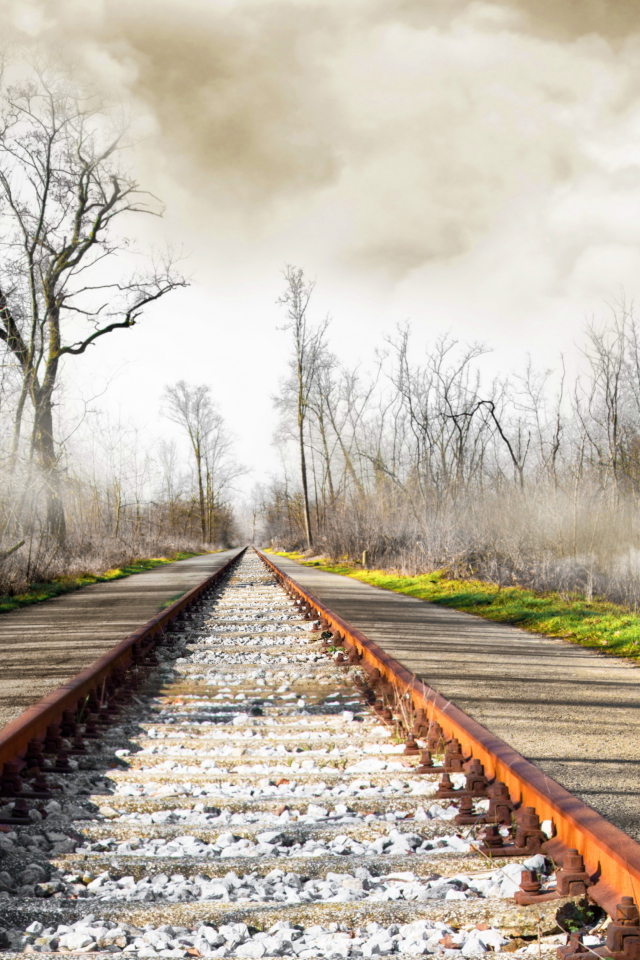 Sfondi Autumn Railway 640x960