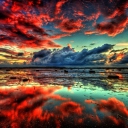 Red Clouds wallpaper 128x128