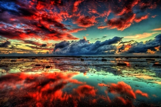 Red Clouds Picture for Android, iPhone and iPad