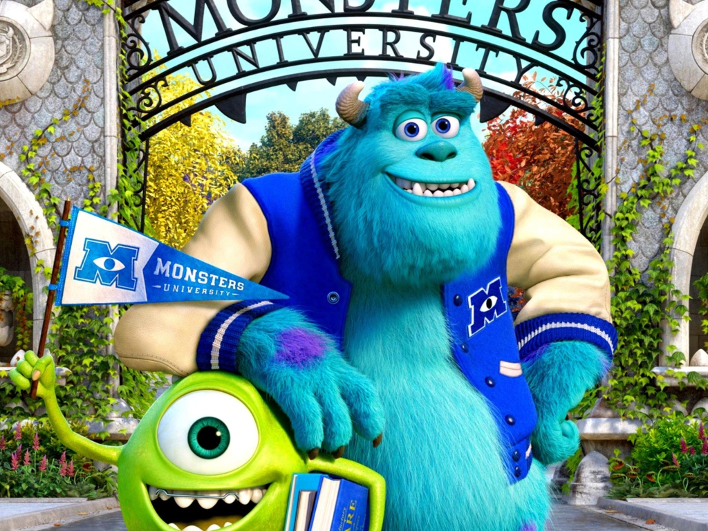 Monsters University wallpaper 1024x768