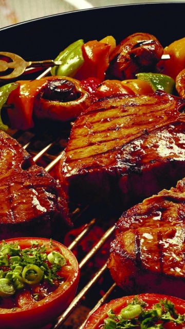 Das Delicious Grill Wallpaper 360x640