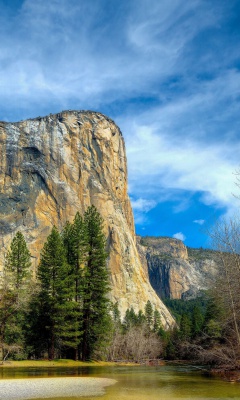 Yosemite National Park in Sierra Nevada wallpaper 240x400