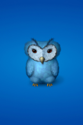 Fondo de pantalla Blue Owl 320x480