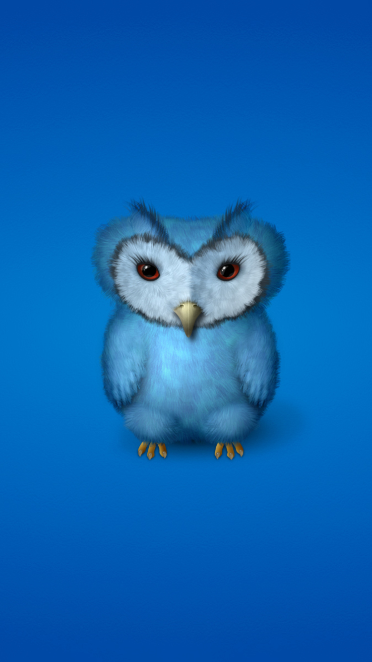 Обои Blue Owl 750x1334