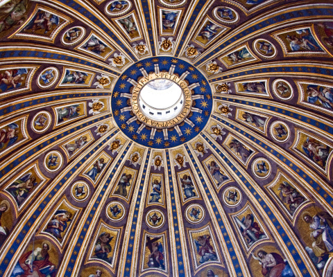 Обои Papal Basilica of St Peter in the Vatican 480x400