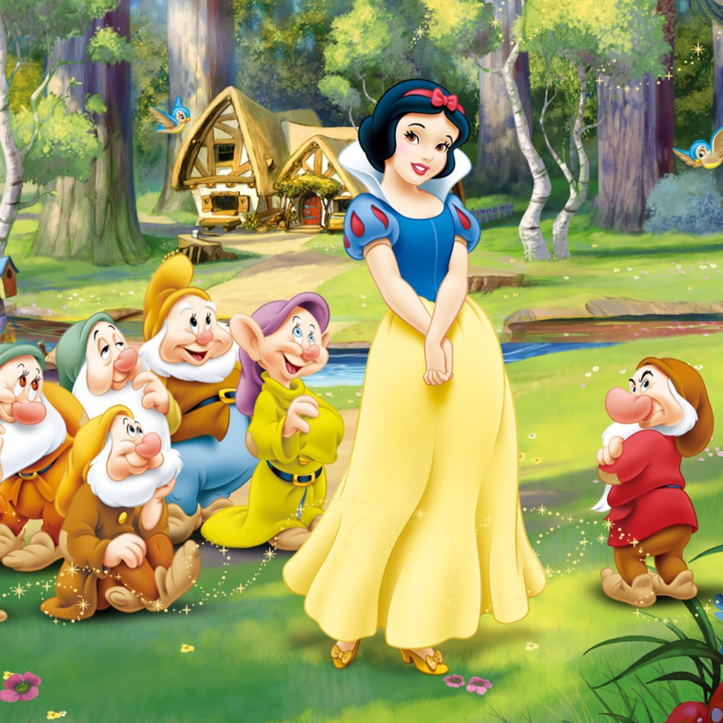 Das Snow White and the Seven Dwarfs Wallpaper 1024x1024