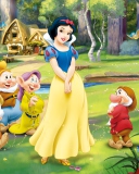 Das Snow White and the Seven Dwarfs Wallpaper 128x160