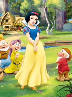 Das Snow White and the Seven Dwarfs Wallpaper 240x320