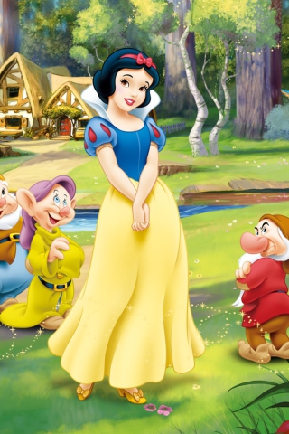Das Snow White and the Seven Dwarfs Wallpaper 320x480
