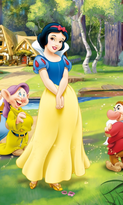 Обои Snow White and the Seven Dwarfs 480x800