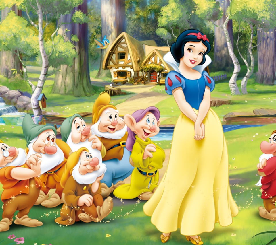 Das Snow White and the Seven Dwarfs Wallpaper 960x854