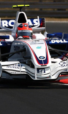 Fondo de pantalla Robert Kubica Bmw Sauber F1 2007 Hungary 240x400