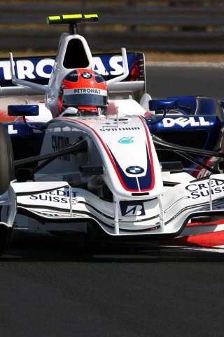 Fondo de pantalla Robert Kubica Bmw Sauber F1 2007 Hungary 320x480